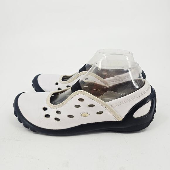 Privo by Clark's White Leather Slip-On Mary Jane Driving Shoe 79181 Womens 8.5 M - Picture 4 of 10